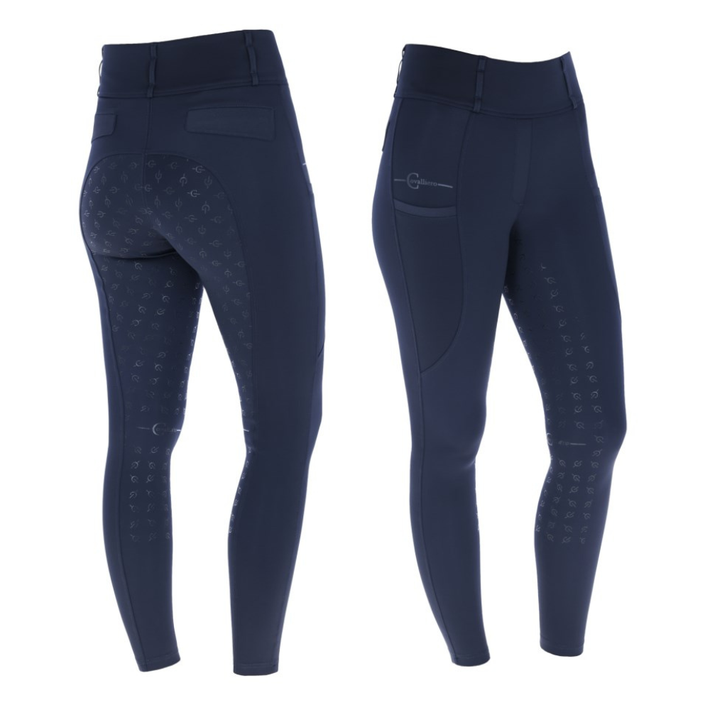 COVALLIERO HIGHWAIST RIDETIGHTS - NAVY - 32/34