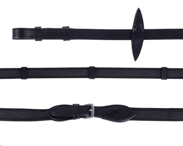 Tøjler med grip Sort Mini shetland