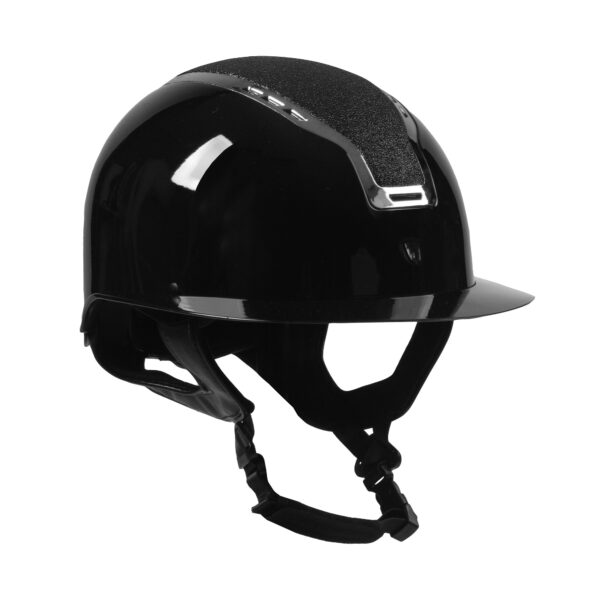 HORKA RIDEHJELM GAUDI GLOSSY SORT/SØLV - 54-56