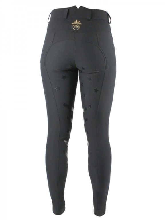 Mink Horse ridebukser "STAR" med grip - fl. farver - 140 - Sort