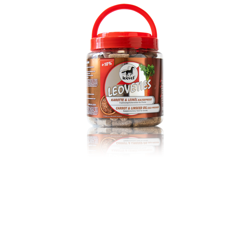 Leoveties hestebolsjer - gulerod og hørfrøolie